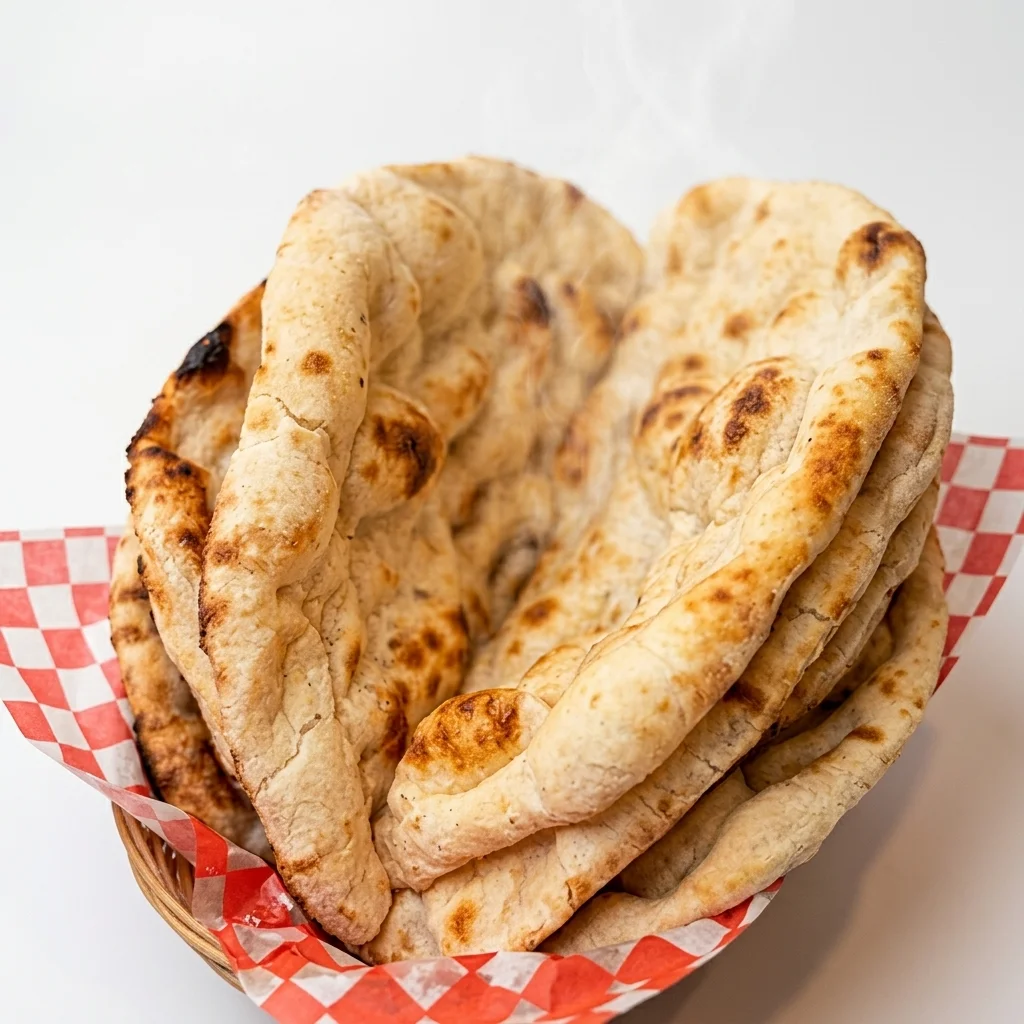 Butter chicken with garlic naan at Shahi Zaika Calgary NE